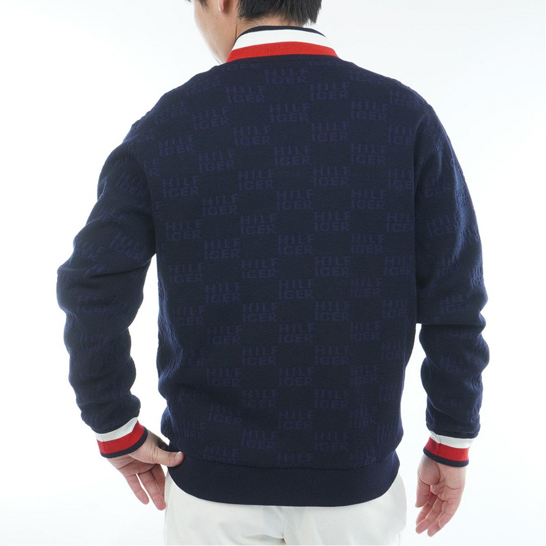 トミー ヒルフィガー ゴルフ Tommy Hilfiger Golf メンズ メンズ ロゴジャガードニット リバーシブルジャケット THMA574 詳細26