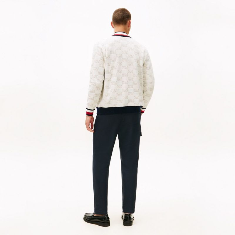 トミー ヒルフィガー ゴルフ Tommy Hilfiger Golf メンズ メンズ ロゴジャガードニット リバーシブルジャケット THMA574 詳細31