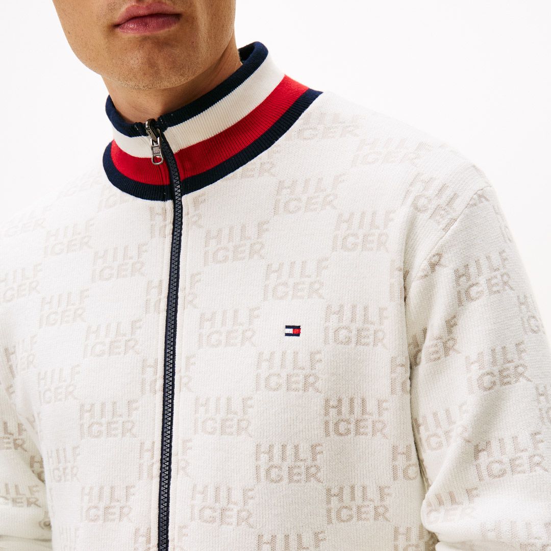 トミー ヒルフィガー ゴルフ Tommy Hilfiger Golf メンズ メンズ ロゴジャガードニット リバーシブルジャケット THMA574 詳細32
