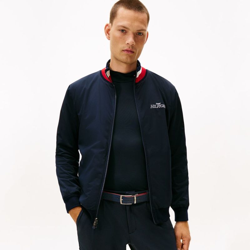 トミー ヒルフィガー ゴルフ Tommy Hilfiger Golf メンズ メンズ ロゴジャガードニット リバーシブルジャケット THMA574 詳細33