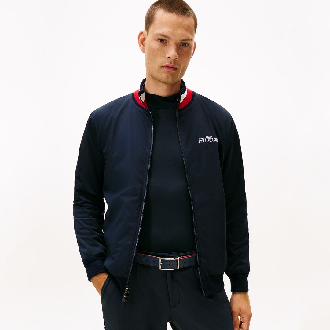 トミー ヒルフィガー ゴルフ Tommy Hilfiger Golf メンズ メンズ ロゴジャガードニット リバーシブルジャケット THMA574 詳細33