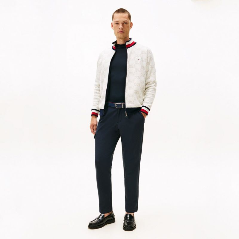 トミー ヒルフィガー ゴルフ Tommy Hilfiger Golf メンズ メンズ ロゴジャガードニット リバーシブルジャケット THMA574 詳細34