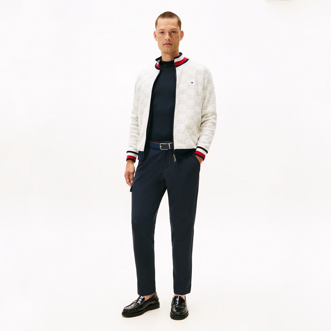 トミー ヒルフィガー ゴルフ Tommy Hilfiger Golf メンズ メンズ ロゴジャガードニット リバーシブルジャケット THMA574 詳細34