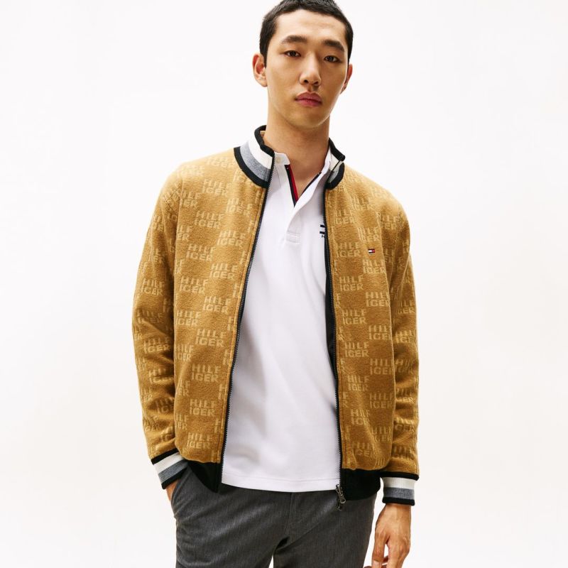 トミー ヒルフィガー ゴルフ Tommy Hilfiger Golf メンズ メンズ ロゴジャガードニット リバーシブルジャケット THMA574 詳細38
