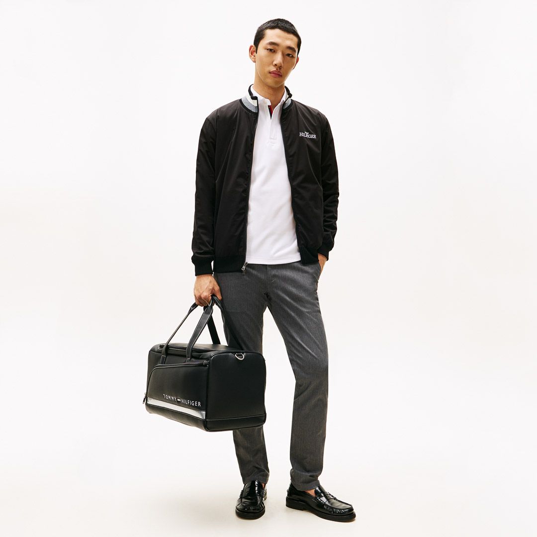 トミー ヒルフィガー ゴルフ Tommy Hilfiger Golf メンズ メンズ ロゴジャガードニット リバーシブルジャケット THMA574 詳細39