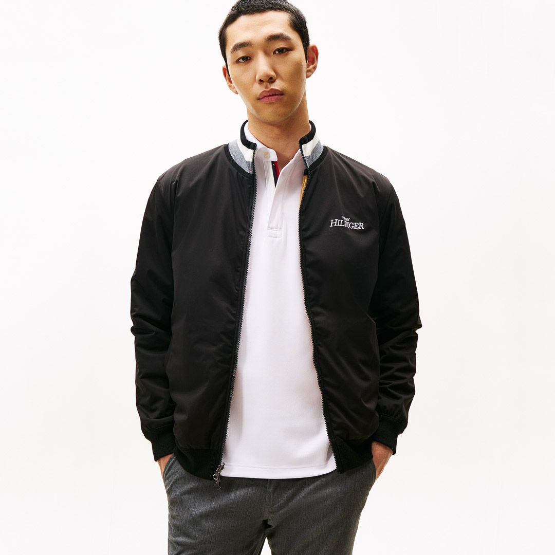 トミー ヒルフィガー ゴルフ Tommy Hilfiger Golf メンズ メンズ ロゴジャガードニット リバーシブルジャケット THMA574 詳細40