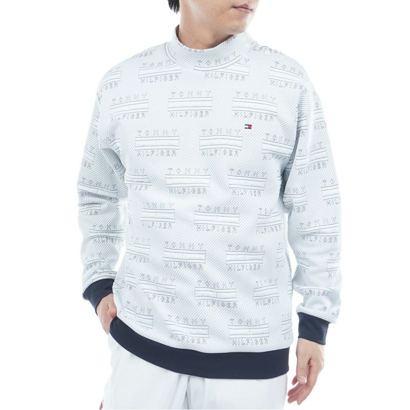 トミー ヒルフィガー ゴルフ Tommy Hilfiger Golf メンズ メンズ ジャガードキルト モックネックスウェット THMA575 詳細1