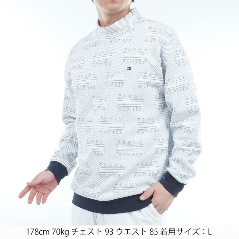 トミー ヒルフィガー ゴルフ Tommy Hilfiger Golf メンズ メンズ ジャガードキルト モックネックスウェット THMA575 詳細2