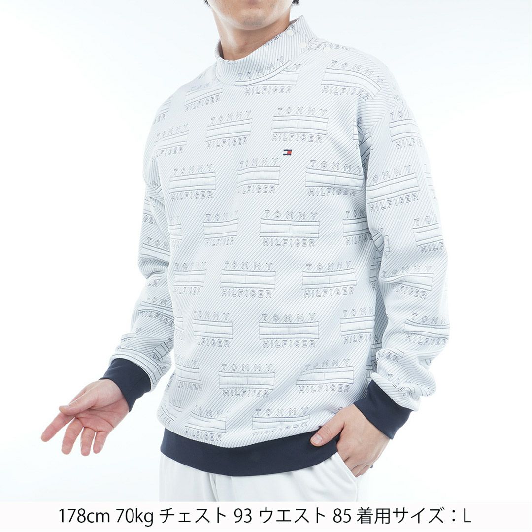 トミー ヒルフィガー ゴルフ Tommy Hilfiger Golf メンズ メンズ ジャガードキルト モックネックスウェット THMA575 詳細2