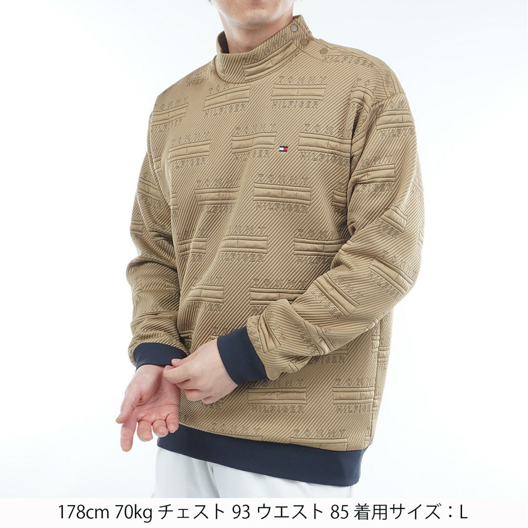 トミーヒルフィガー]メンズ ジャガードキルト モックネックスウェット