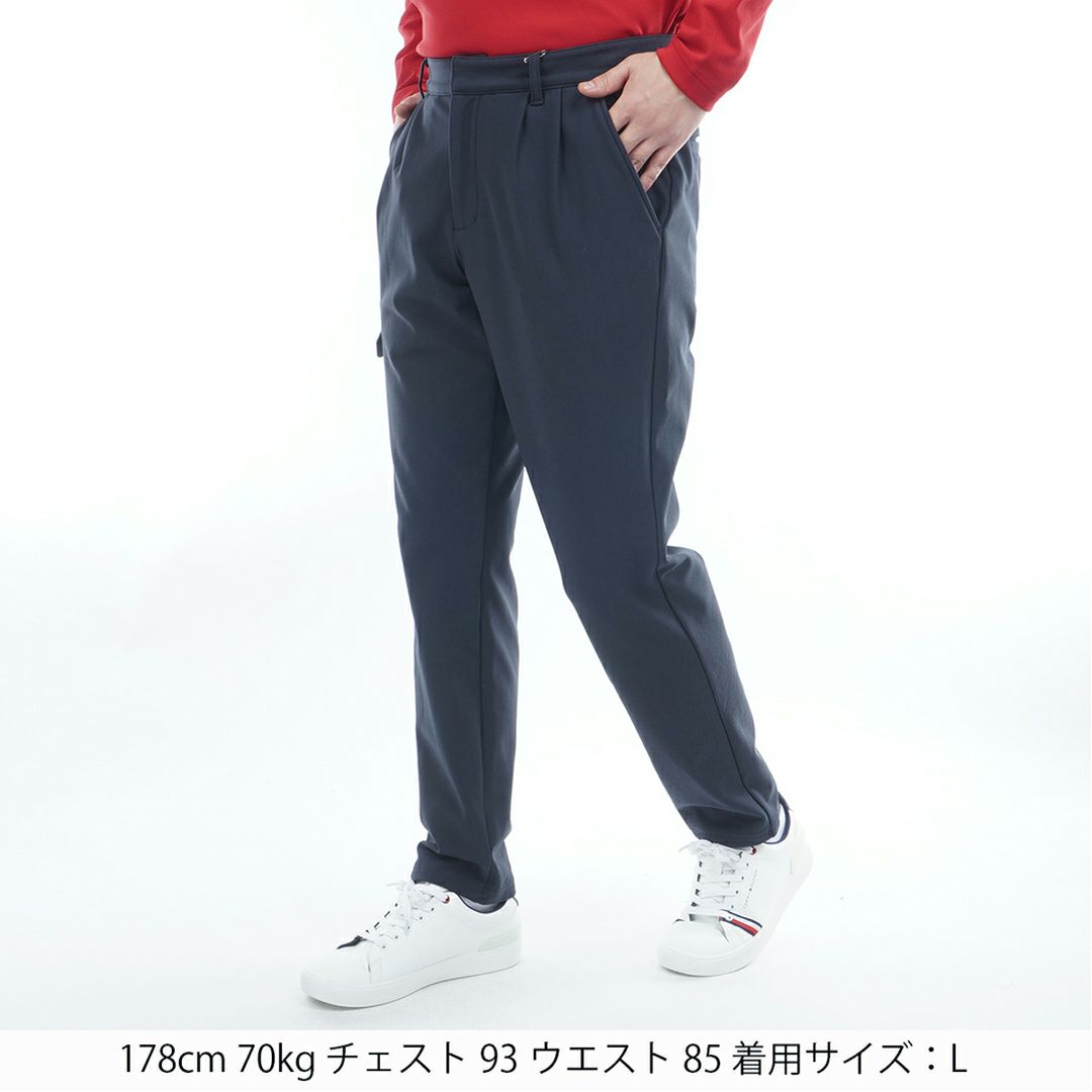 [トミーヒルフィガー]メンズ ツータック リラックス テ-パ-ドパンツ　ネイビー