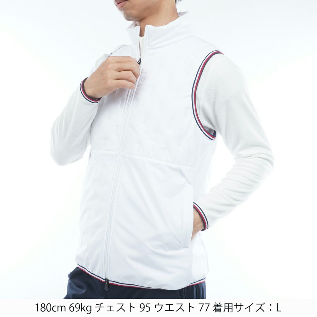 トミー ヒルフィガー ゴルフ Tommy Hilfiger Golf メンズ メンズ 高周波 中綿キルトベスト THMA577 詳細2