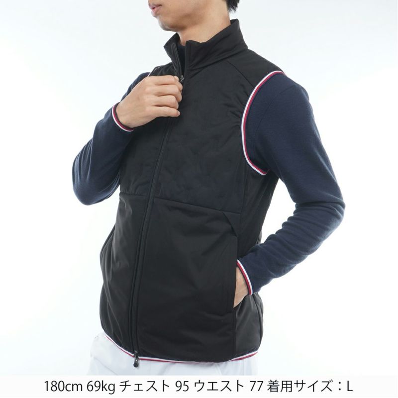 トミー ヒルフィガー ゴルフ Tommy Hilfiger Golf メンズ メンズ 高周波 中綿キルトベスト THMA577 詳細5