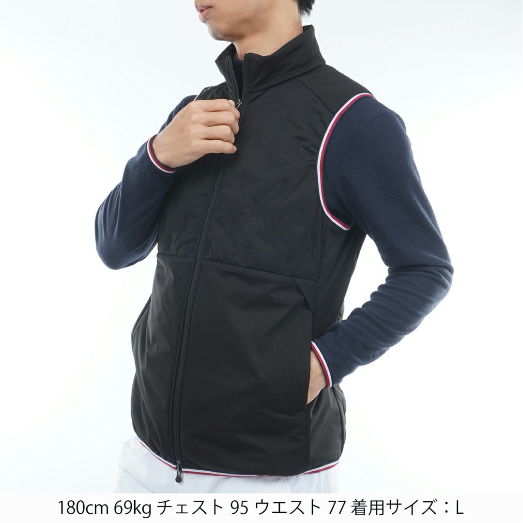 トミー ヒルフィガー ゴルフ Tommy Hilfiger Golf メンズ メンズ 高周波 中綿キルトベスト THMA577 詳細5