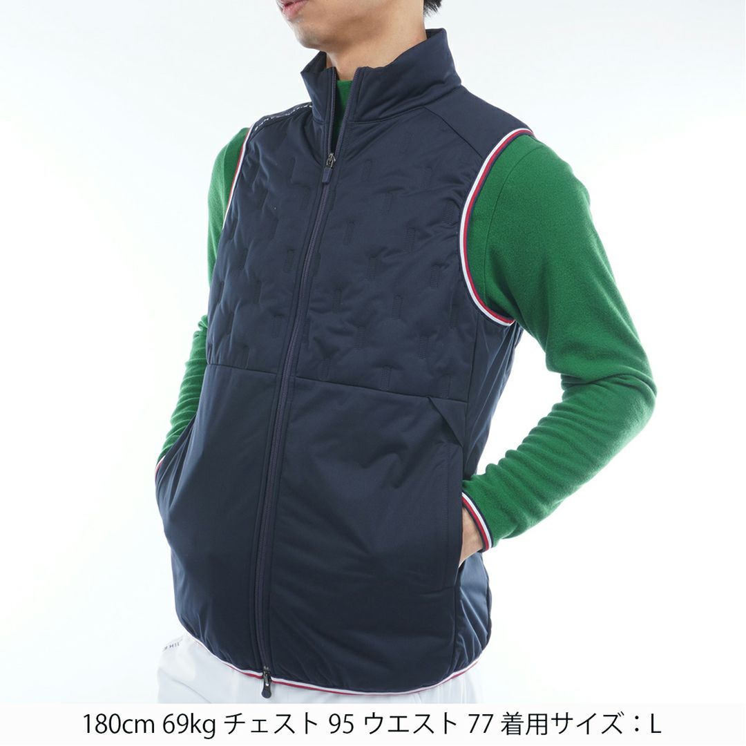トミー ヒルフィガー ゴルフ Tommy Hilfiger Golf メンズ メンズ 高周波 中綿キルトベスト THMA577 詳細16