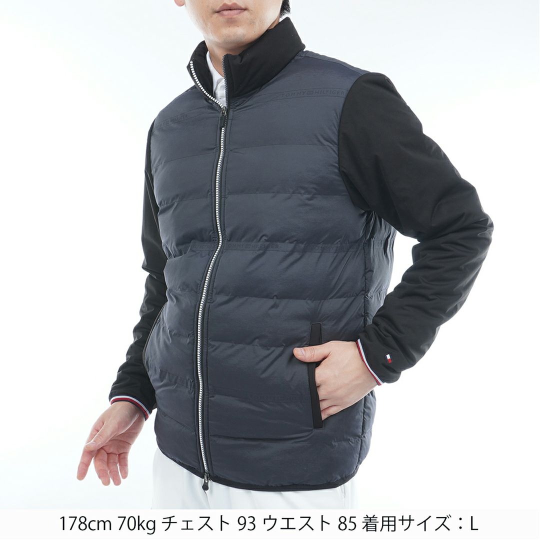 トミー ヒルフィガー ゴルフ Tommy Hilfiger Golf メンズ メンズ ロゴ入り接結キルト 中綿ジャケット THMA578 詳細5