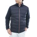 [トミーヒルフィガー]メンズ ロゴ入り接結キルト 中綿ジャケット　ネイビー