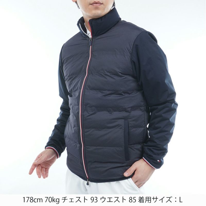 トミー ヒルフィガー ゴルフ Tommy Hilfiger Golf メンズ メンズ ロゴ入り接結キルト 中綿ジャケット THMA578 詳細8
