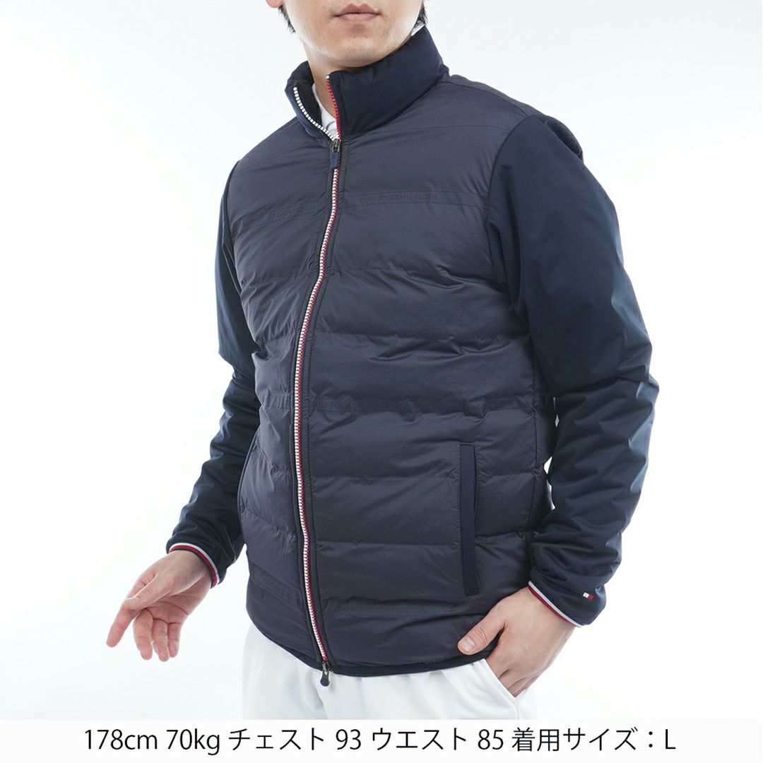トミー ヒルフィガー ゴルフ Tommy Hilfiger Golf メンズ メンズ ロゴ入り接結キルト 中綿ジャケット THMA578 詳細8