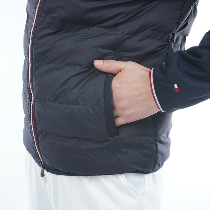 トミー ヒルフィガー ゴルフ Tommy Hilfiger Golf メンズ メンズ ロゴ入り接結キルト 中綿ジャケット THMA578 詳細12