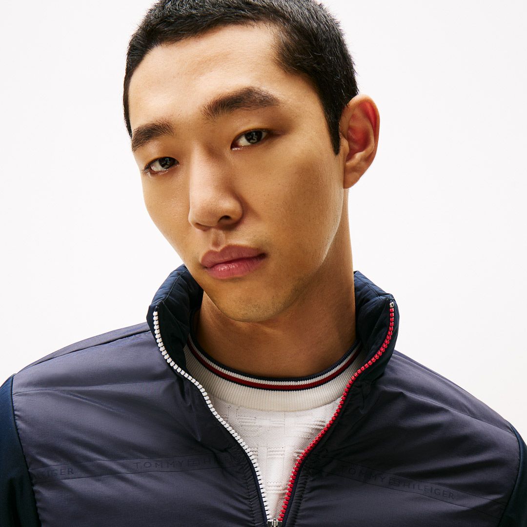 トミー ヒルフィガー ゴルフ Tommy Hilfiger Golf メンズ メンズ ロゴ入り接結キルト 中綿ジャケット THMA578 詳細19