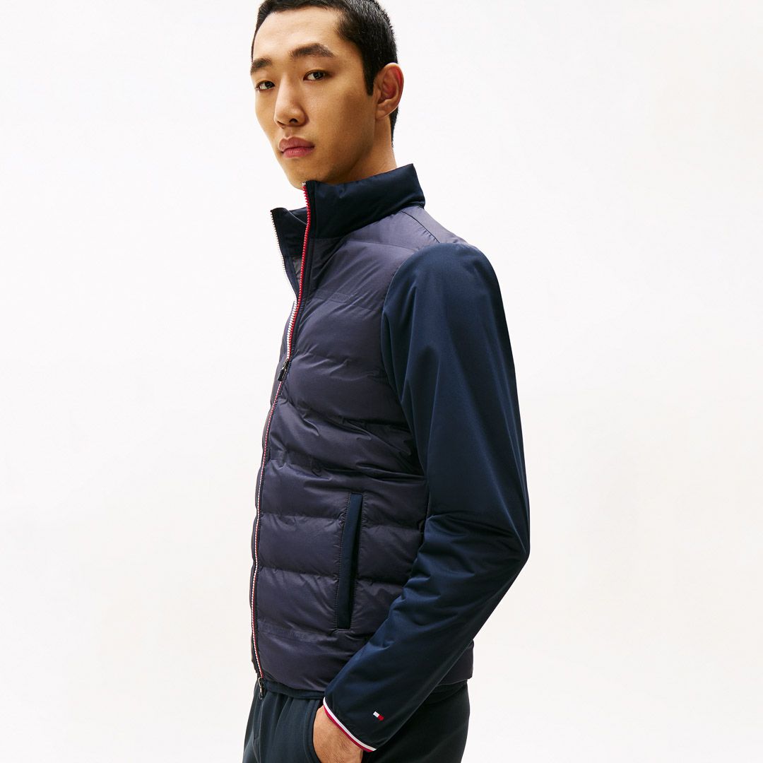 トミー ヒルフィガー ゴルフ Tommy Hilfiger Golf メンズ メンズ ロゴ入り接結キルト 中綿ジャケット THMA578 詳細20