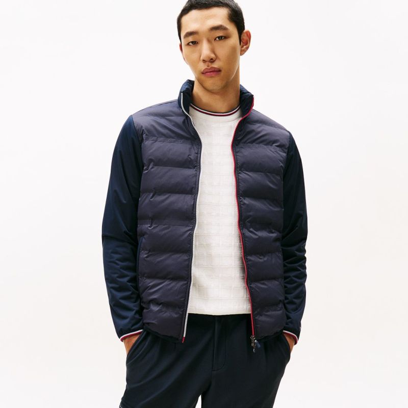 トミー ヒルフィガー ゴルフ Tommy Hilfiger Golf メンズ メンズ ロゴ入り接結キルト 中綿ジャケット THMA578 詳細22