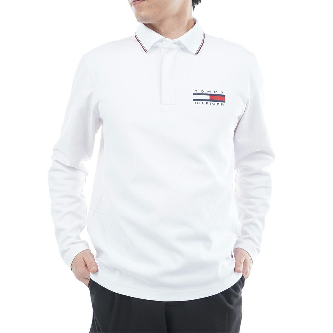 トミー ヒルフィガー ゴルフ Tommy Hilfiger Golf メンズ メンズ 台衿付き 長袖ジップアップポロシャツ THMA580 詳細1