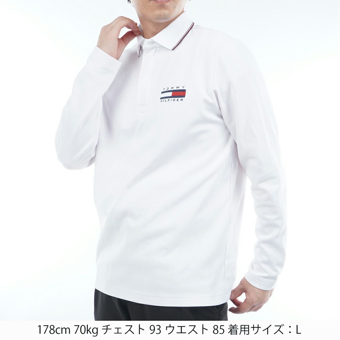 トミー ヒルフィガー ゴルフ Tommy Hilfiger Golf メンズ メンズ 台衿付き 長袖ジップアップポロシャツ THMA580 詳細2