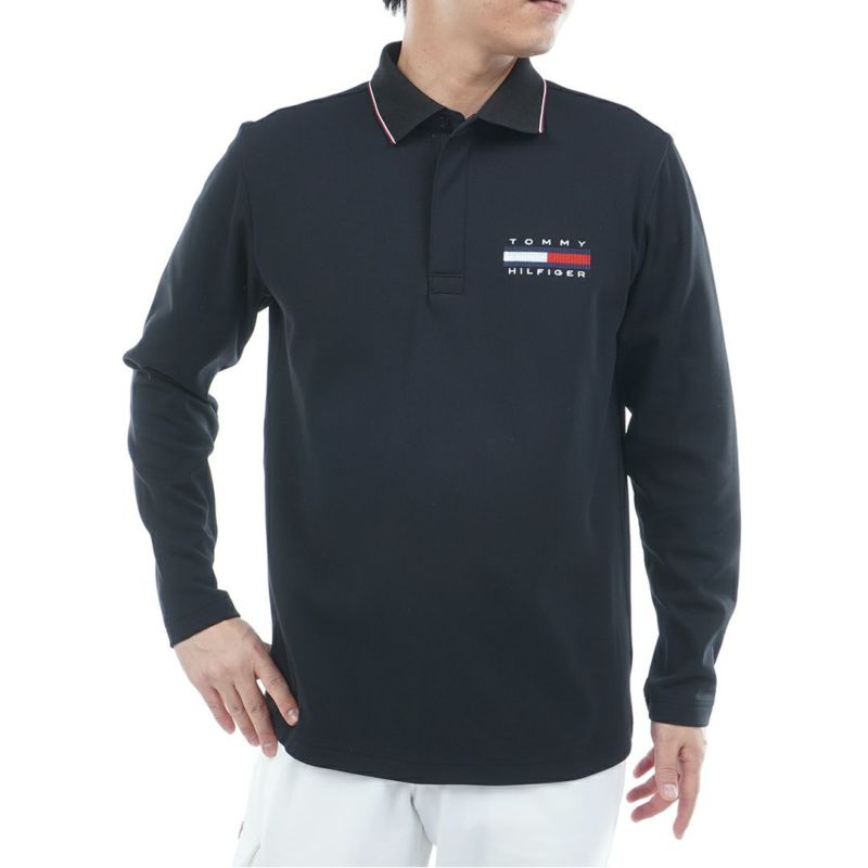 トミー ヒルフィガー ゴルフ Tommy Hilfiger Golf メンズ メンズ 台衿付き 長袖ジップアップポロシャツ THMA580 詳細4