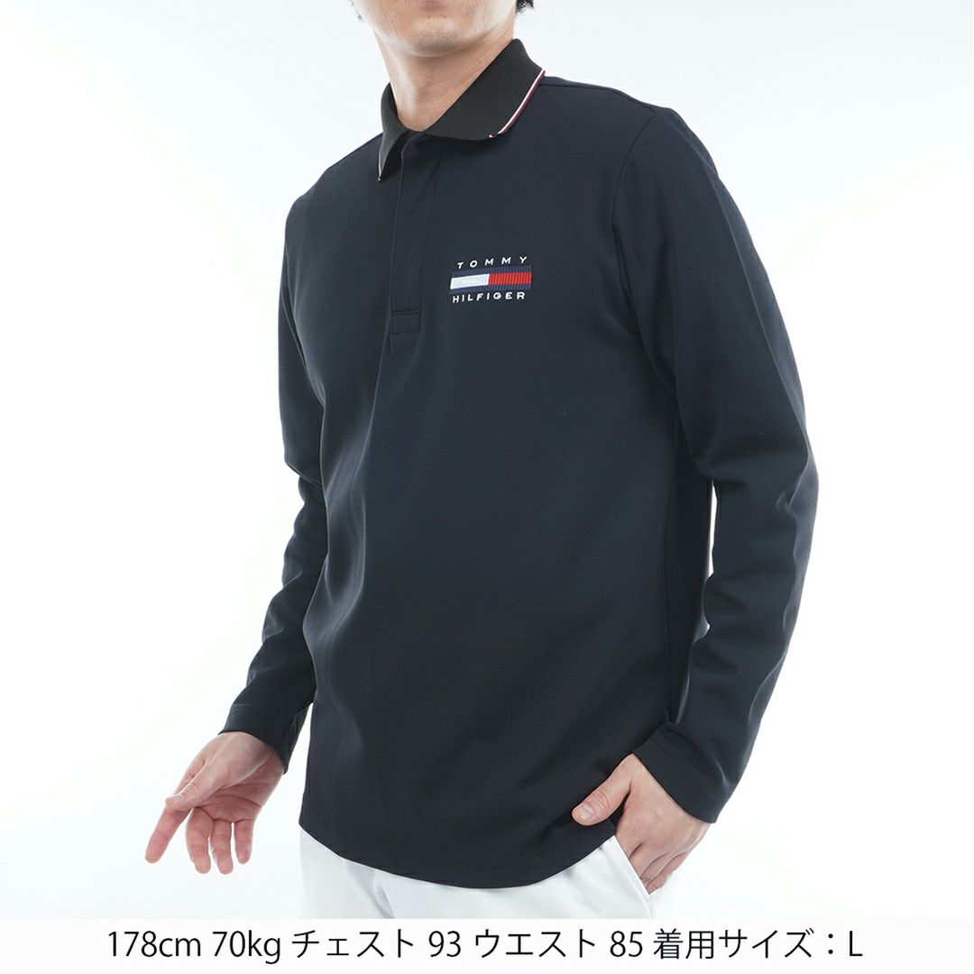 トミー ヒルフィガー ゴルフ Tommy Hilfiger Golf メンズ メンズ 台衿付き 長袖ジップアップポロシャツ THMA580 詳細5