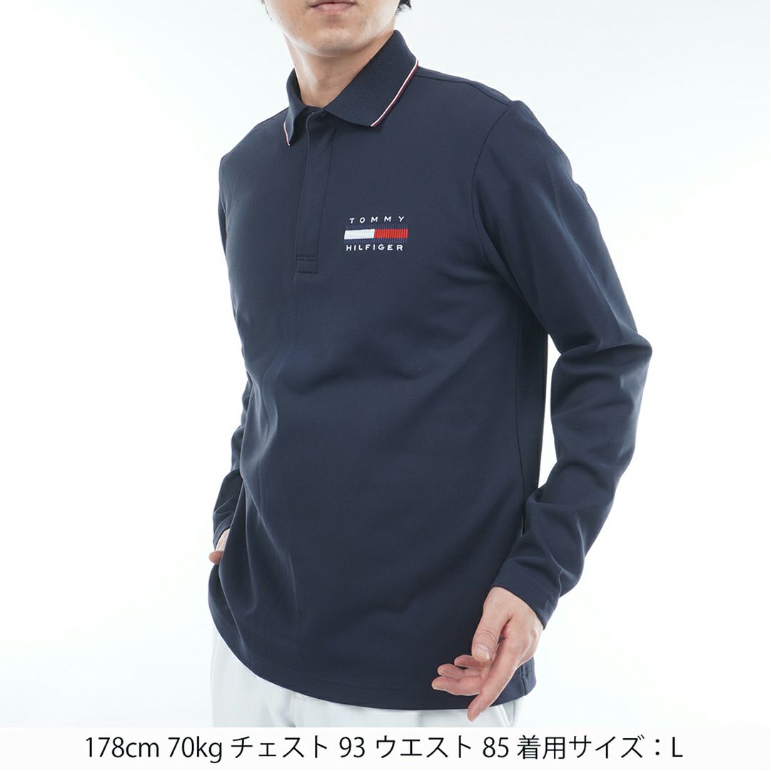トミー ヒルフィガー ゴルフ Tommy Hilfiger Golf メンズ メンズ 台衿付き 長袖ジップアップポロシャツ THMA580 詳細8