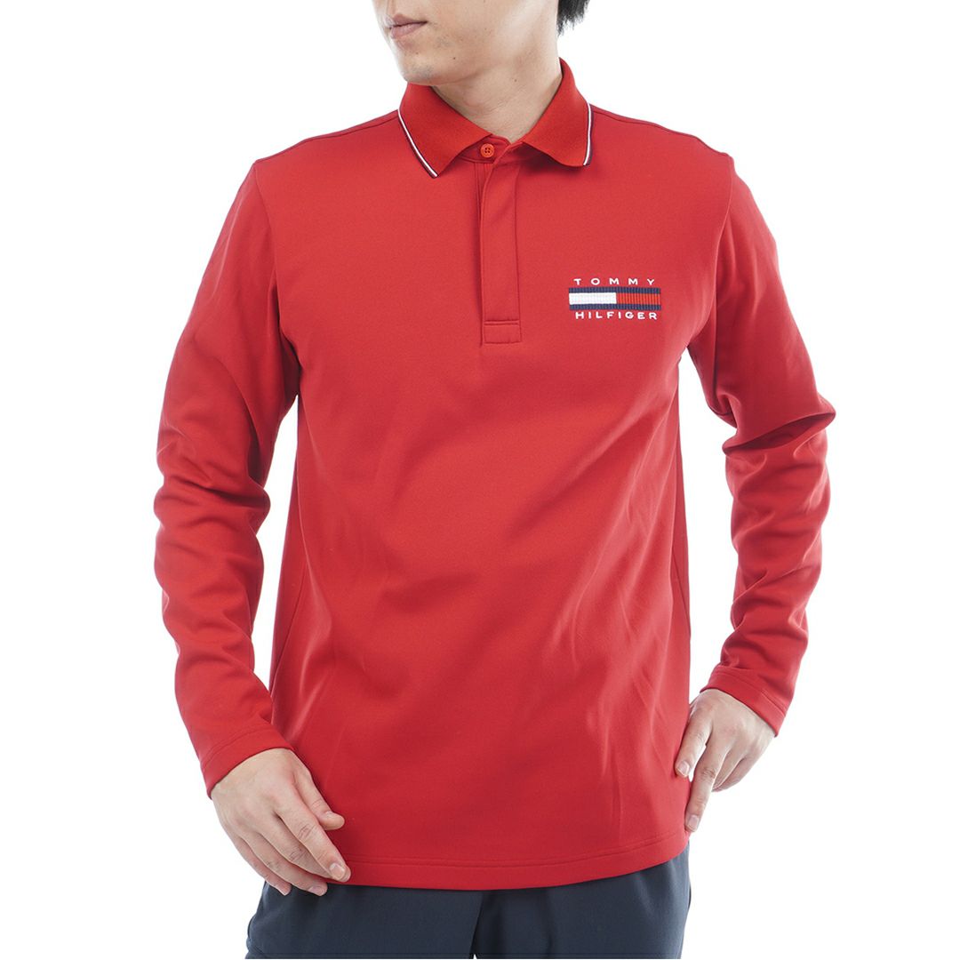 トミー ヒルフィガー ゴルフ Tommy Hilfiger Golf メンズ メンズ 台衿付き 長袖ジップアップポロシャツ THMA580 詳細10