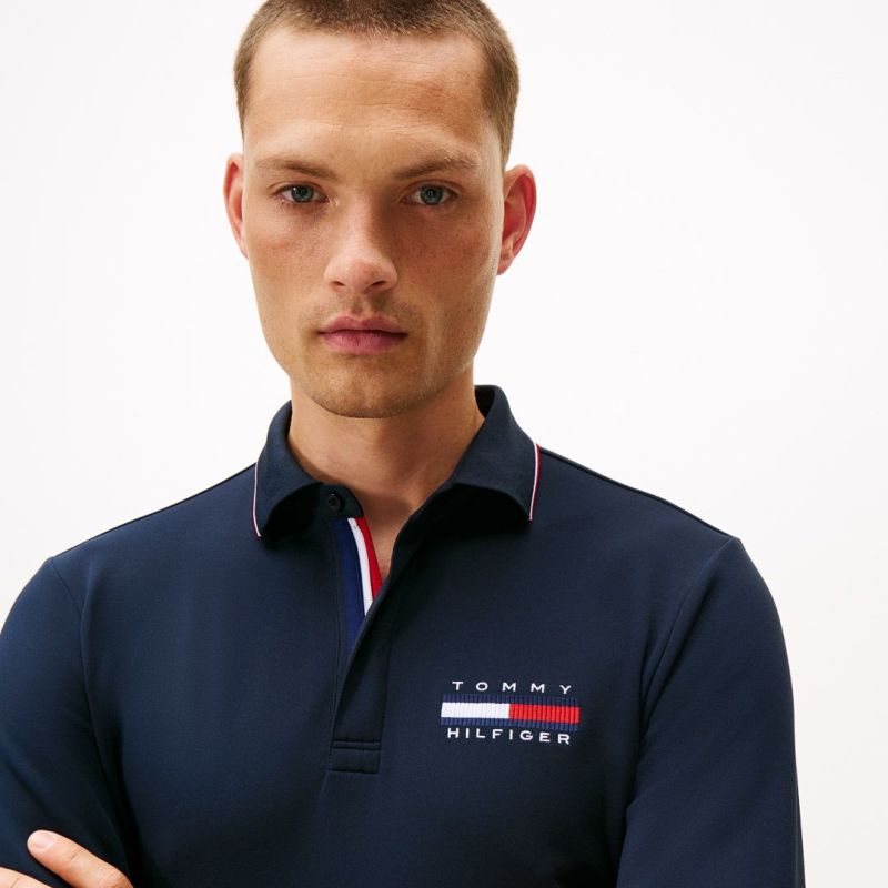 トミー ヒルフィガー ゴルフ Tommy Hilfiger Golf メンズ メンズ 台衿付き 長袖ジップアップポロシャツ THMA580 詳細24