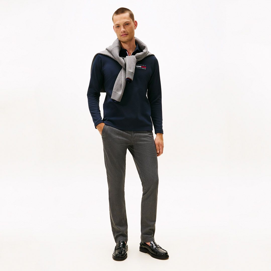 トミー ヒルフィガー ゴルフ Tommy Hilfiger Golf メンズ メンズ 台衿付き 長袖ジップアップポロシャツ THMA580 詳細25