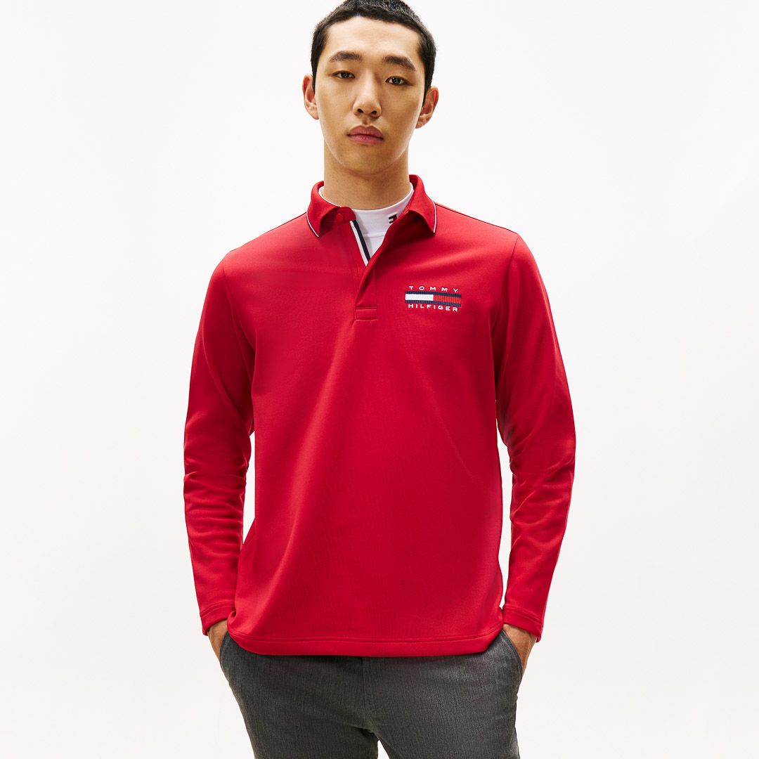 トミー ヒルフィガー ゴルフ Tommy Hilfiger Golf メンズ メンズ 台衿付き 長袖ジップアップポロシャツ THMA580 詳細28