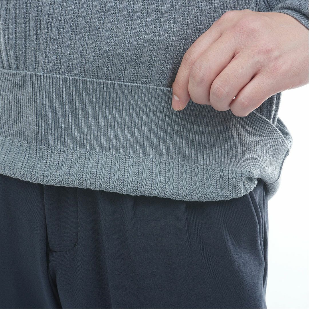 [トミーヒルフィガー]メンズ スポーツクラシック クルーネックニット　グレー