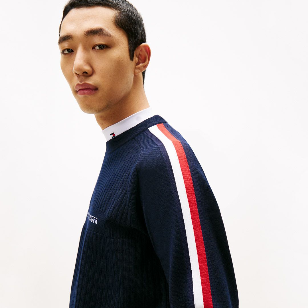 [トミーヒルフィガー]メンズ スポーツクラシック クルーネックニット