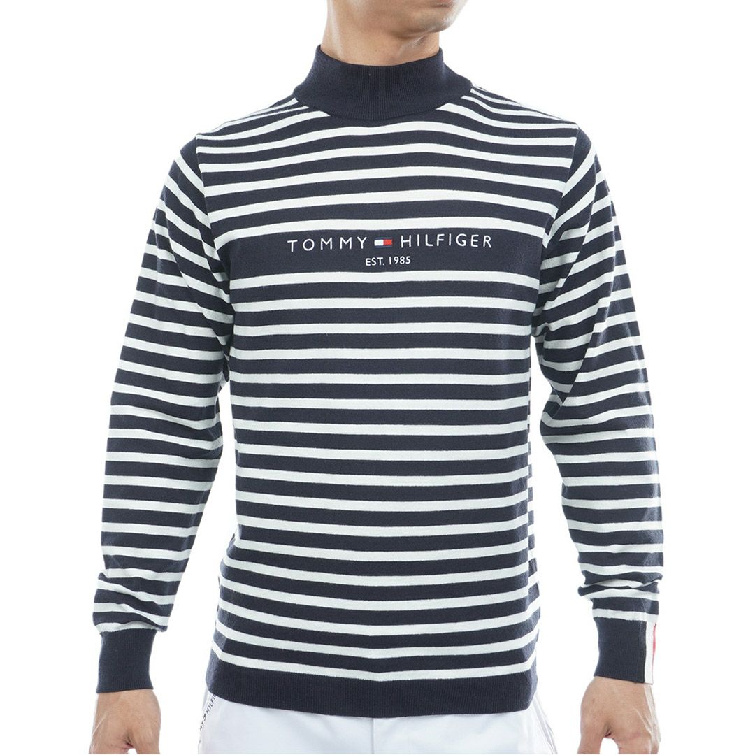 トミー ヒルフィガー ゴルフ Tommy Hilfiger Golf メンズ メンズ ボーダー ハイネックニット THMA582 詳細7