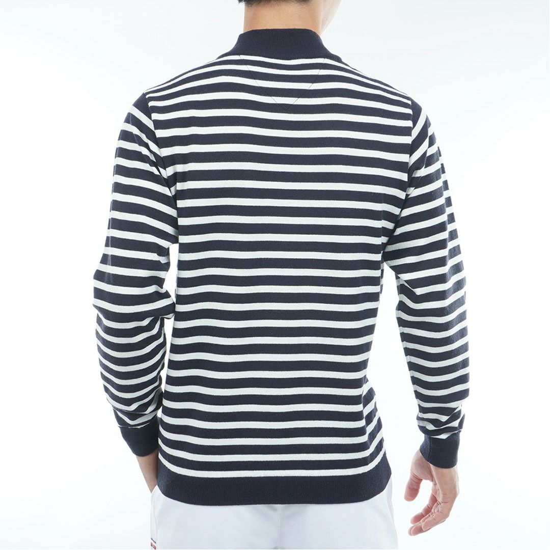 トミー ヒルフィガー ゴルフ Tommy Hilfiger Golf メンズ メンズ ボーダー ハイネックニット THMA582 詳細9