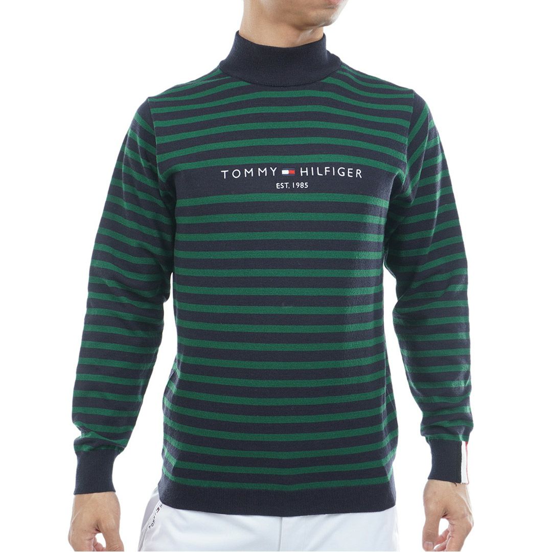 トミー ヒルフィガー ゴルフ Tommy Hilfiger Golf メンズ メンズ ボーダー ハイネックニット THMA582 詳細10