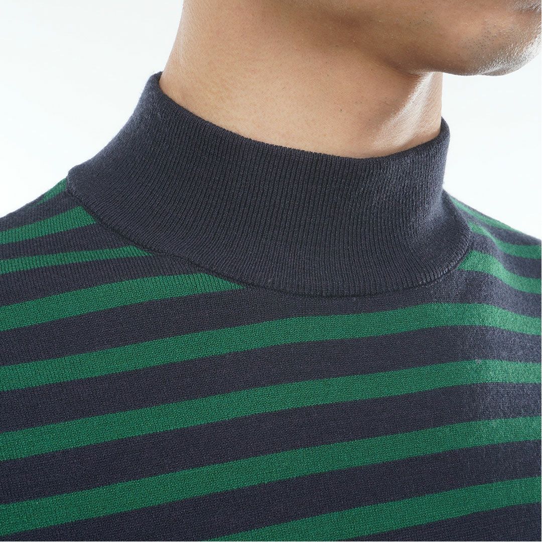 トミー ヒルフィガー ゴルフ Tommy Hilfiger Golf メンズ メンズ ボーダー ハイネックニット THMA582 詳細15