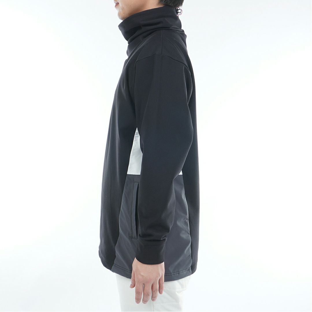 [トミーヒルフィガー]メンズ ネックウォーマー付 スウェット　ブラック