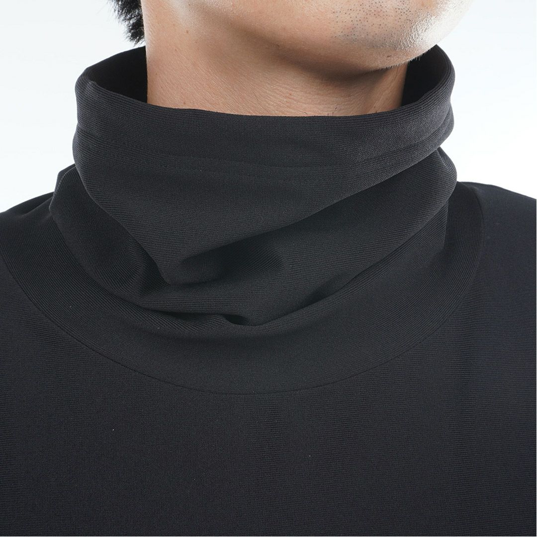 [トミーヒルフィガー]メンズ ネックウォーマー付 スウェット　ブラック