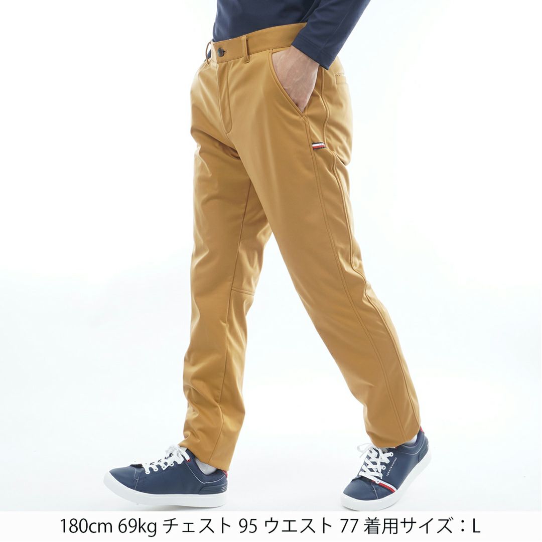 [トミーヒルフィガー]メンズ ウインドプルーフ テーパードパンツ　キャメル