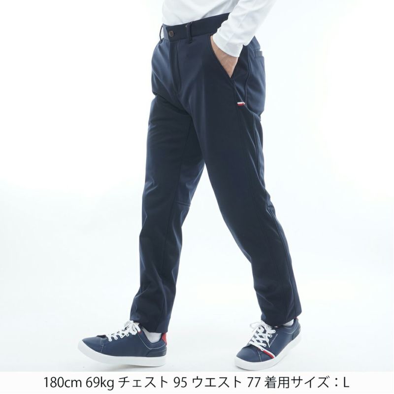[トミーヒルフィガー]メンズ ウインドプルーフ テーパードパンツ　ネイビー