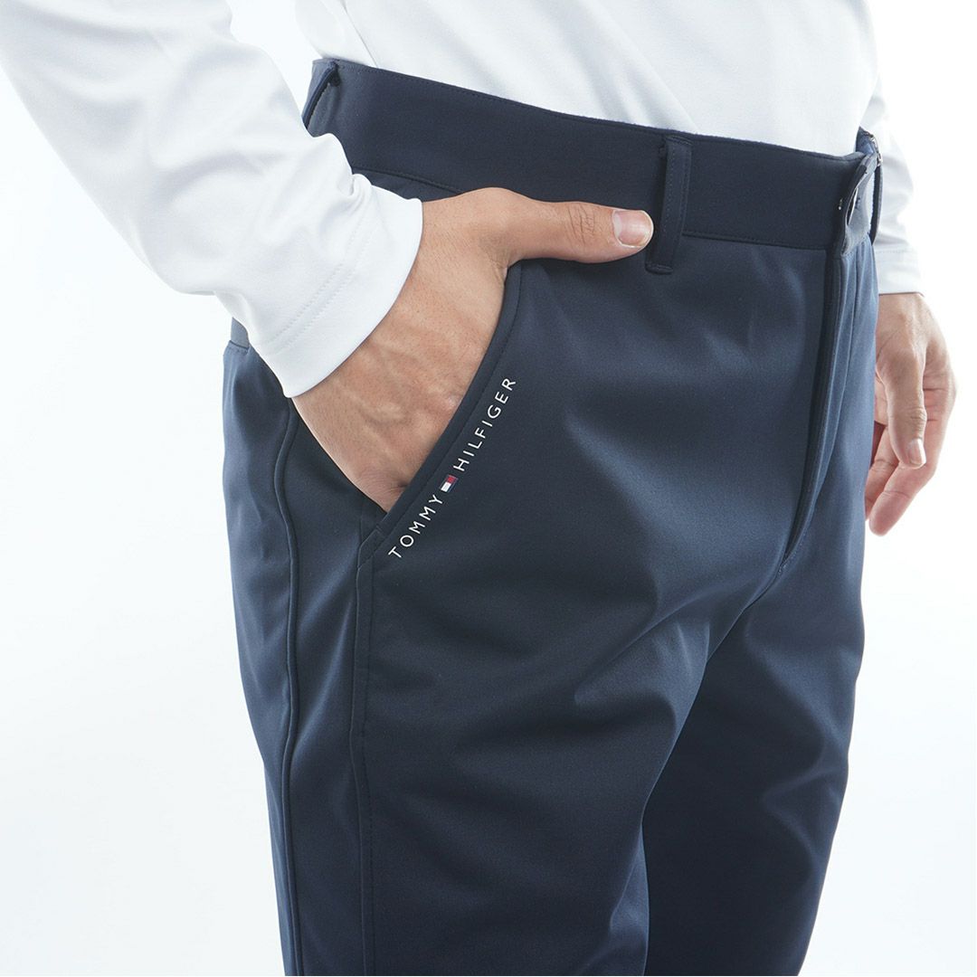 [トミーヒルフィガー]メンズ ウインドプルーフ テーパードパンツ　ネイビー
