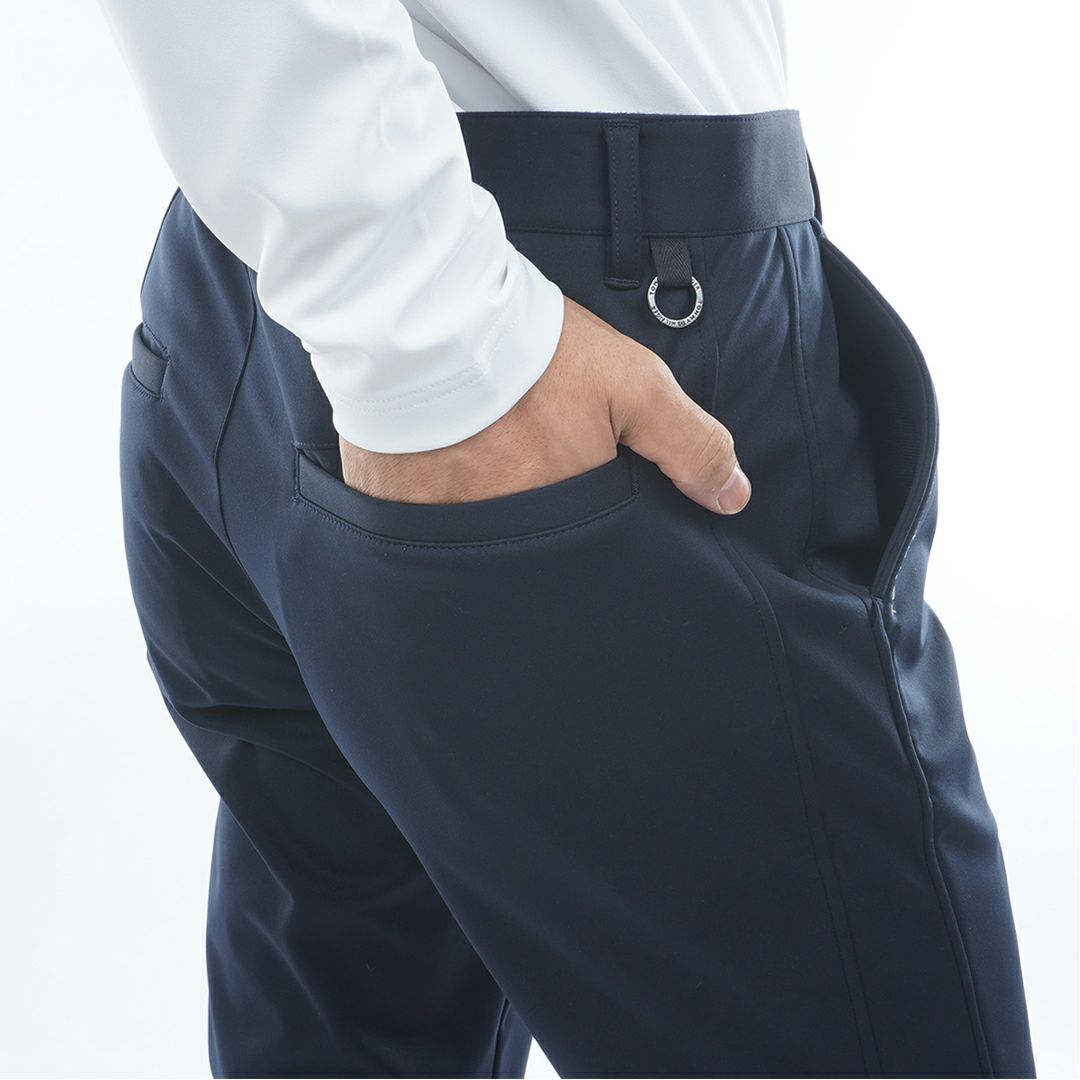 [トミーヒルフィガー]メンズ ウインドプルーフ テーパードパンツ　ネイビー