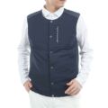 [トミーヒルフィガー]メンズ ノーカラー中綿ベスト　ネイビー