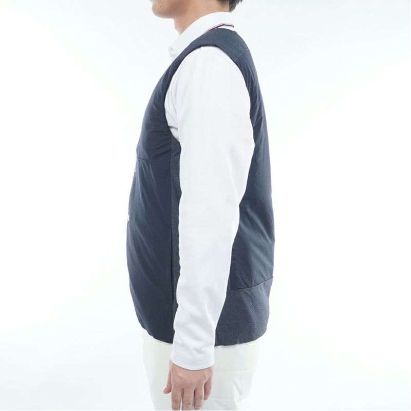 トミー ヒルフィガー ゴルフ Tommy Hilfiger Golf メンズ メンズ ノーカラー中綿ベスト THMA585 詳細9